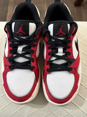 Jordan Red, White & Black Low-Top Sneakers
